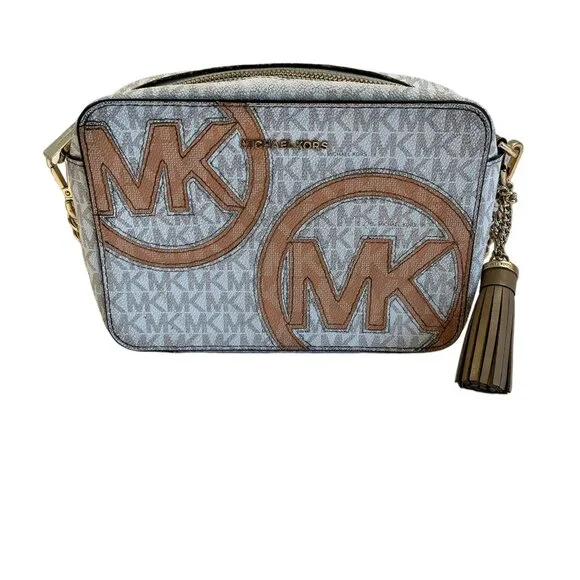 Michael Kors - Rare- Ginny Crossbody Bag W/ Orange Logo -Vintage - Picture 2 of 13